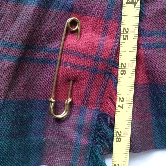 Red and Green Plaid Pleated Kilt Made in Scotland Pure New Wool sz 18 UK - Picture 5 of 10